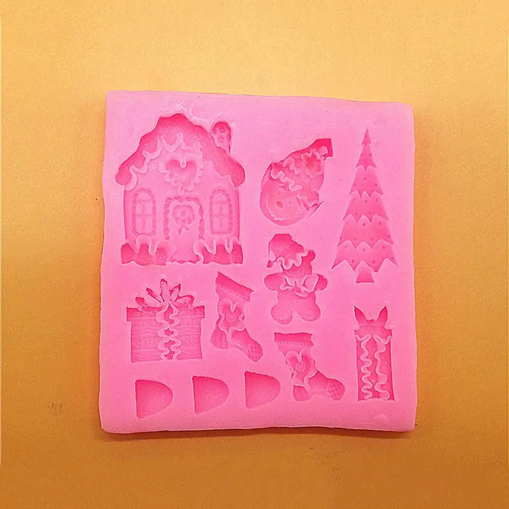 9x9 см Рождественская елка тематическая форма помадка Силиконовая Форма Кухня