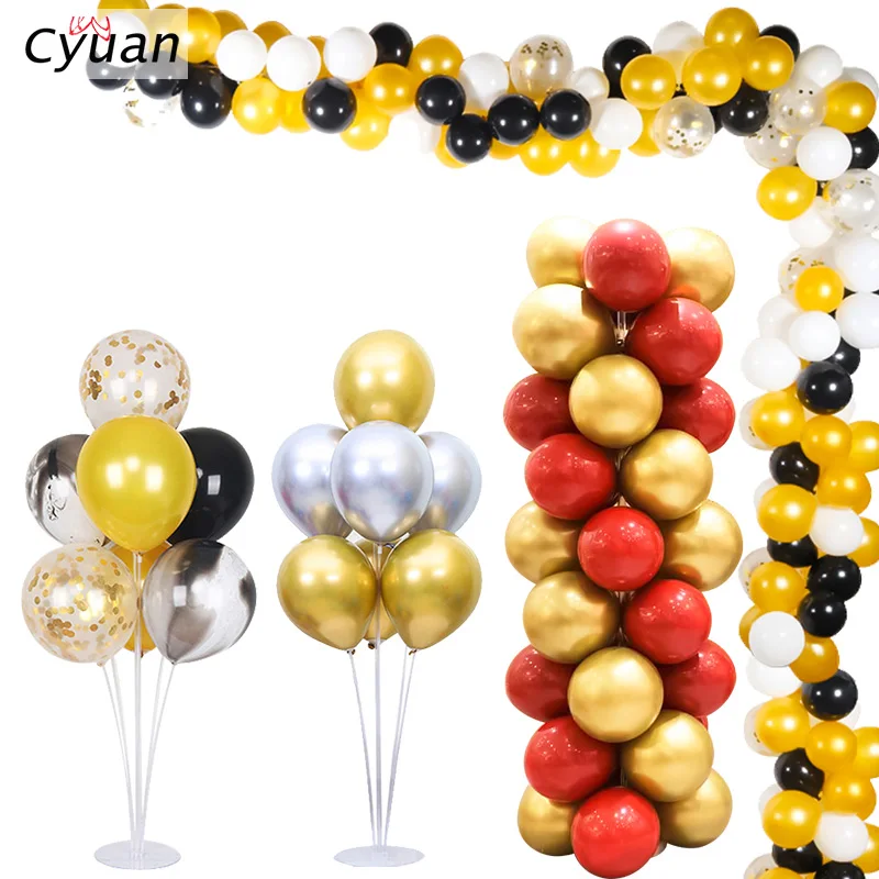 

Cyuan 7 Tubes Balloons Holder Column Stand Clear Plastic Balloon Stand Birthday Party Decorations Kids Wedding Balloons Garlands