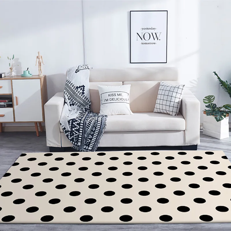 

Stylish modern minimalist Japanese-Korean wind small dot living room bedroom kitchen bedside mat carpet custom