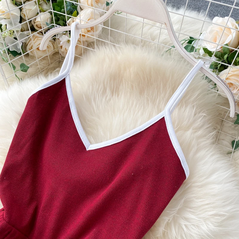 

Vintage Casual Patchwork Design Short Jumpsuits Women Straight Sports Streetwear V Neck Sleeveless Female Chic Playsuit 6 Colors