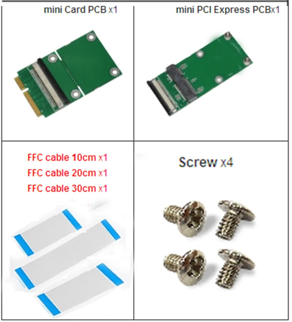 Гибкий кабель-удлинитель Mini PCI-EmSATA для WIFI  WWANWLAN модуля (art.: 3a35e4f7b3e) - 3a35e4f7b3e