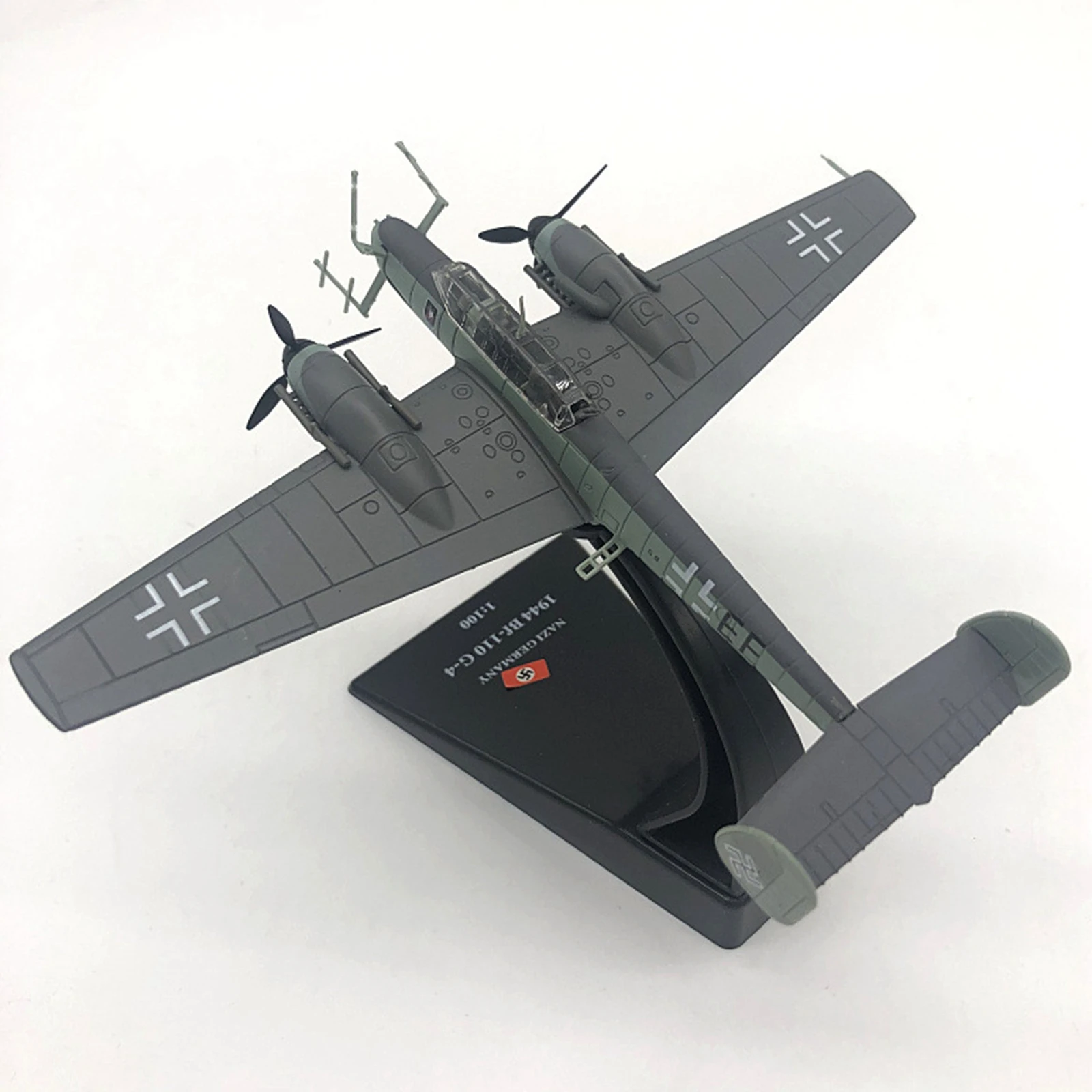 

BF-110 1:100 Масштаб Истребитель модель крыла сплав Пособия по немецкому языку самолета офисный Декор
