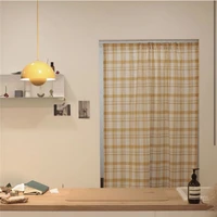 nordic curtain korean curtains yellow lattice bedroom door curtain curtains for living room impenetrable curtains in the living