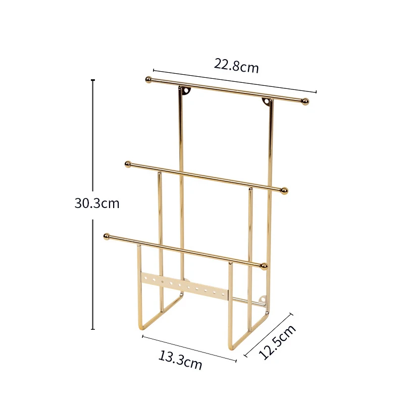 

Ins Dressing Table Jewelry Rack Earring Storage Rack Light Luxury Earrings Household Wall Hanging Display Rack