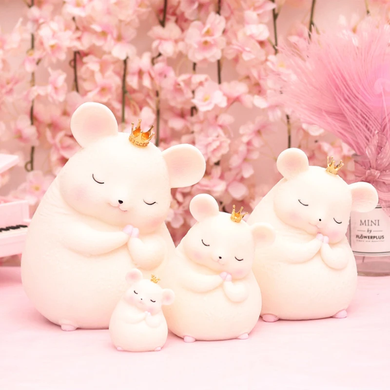 Креативная Милая копилка для домашних животных пухлая крыса полимерные
