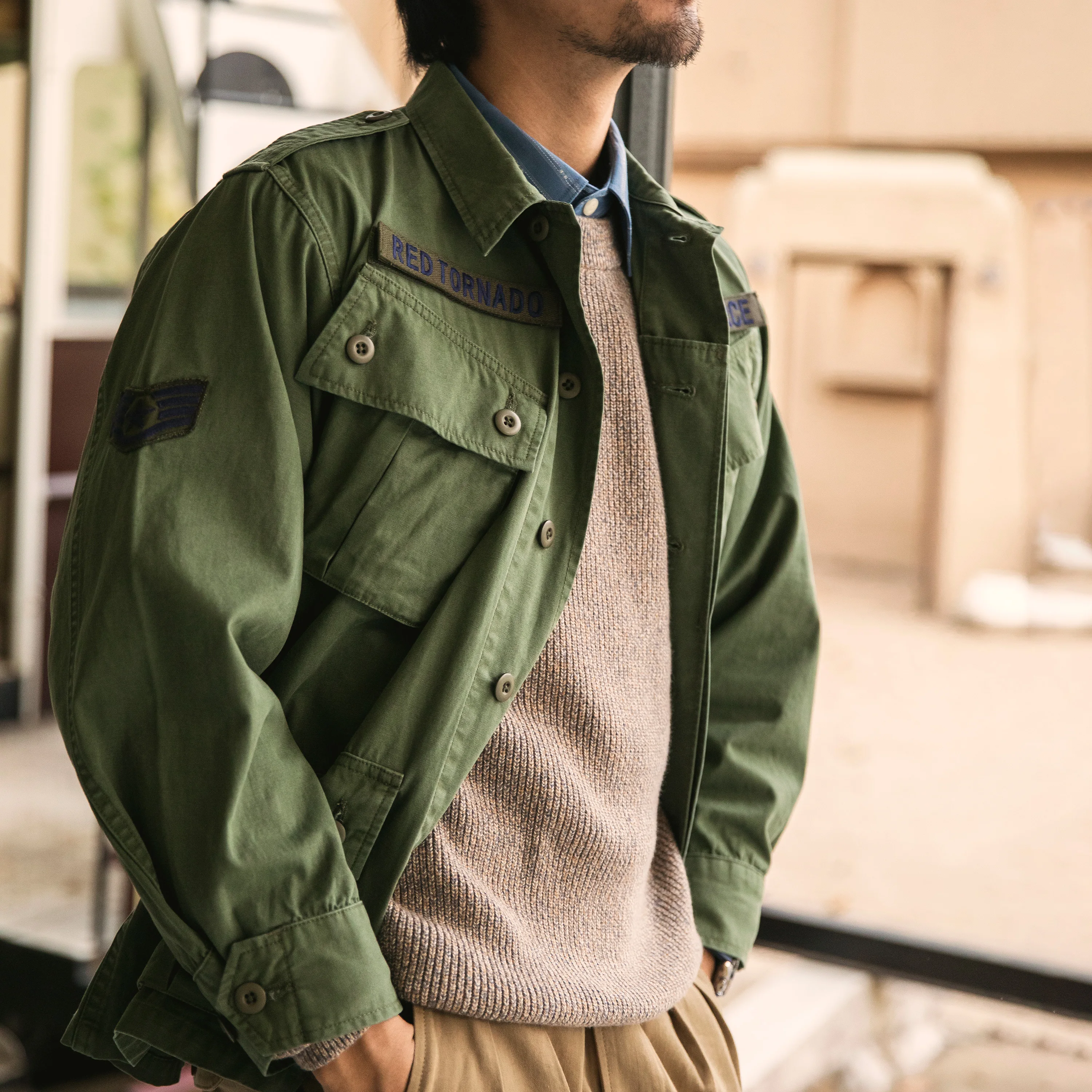 

RTTCU Big Size Vintage Loose Fitting Cotton Fabric US Army TCU JacketRead Description And Measurement Chart Before Order