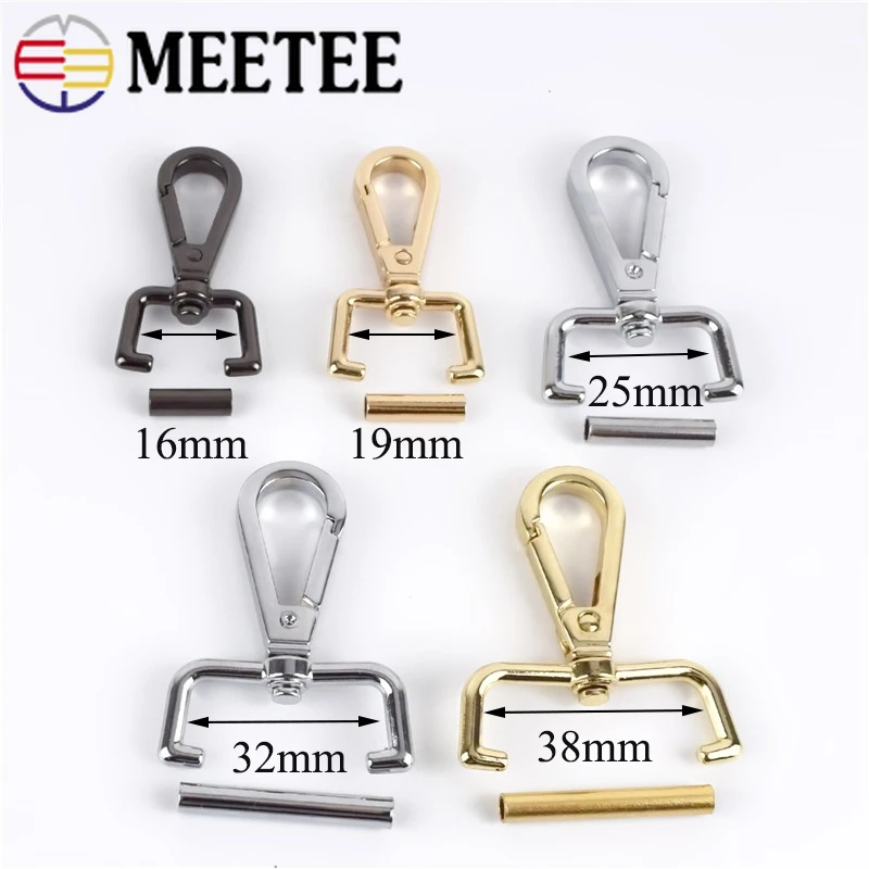 Meetee 4pcs Metal Swivel Trigger Lobster Clasp Snap Hook Key Chain Ring Paracord Lanyard Outdoor Backpack Bag DIY Craft BD051 | Дом и сад