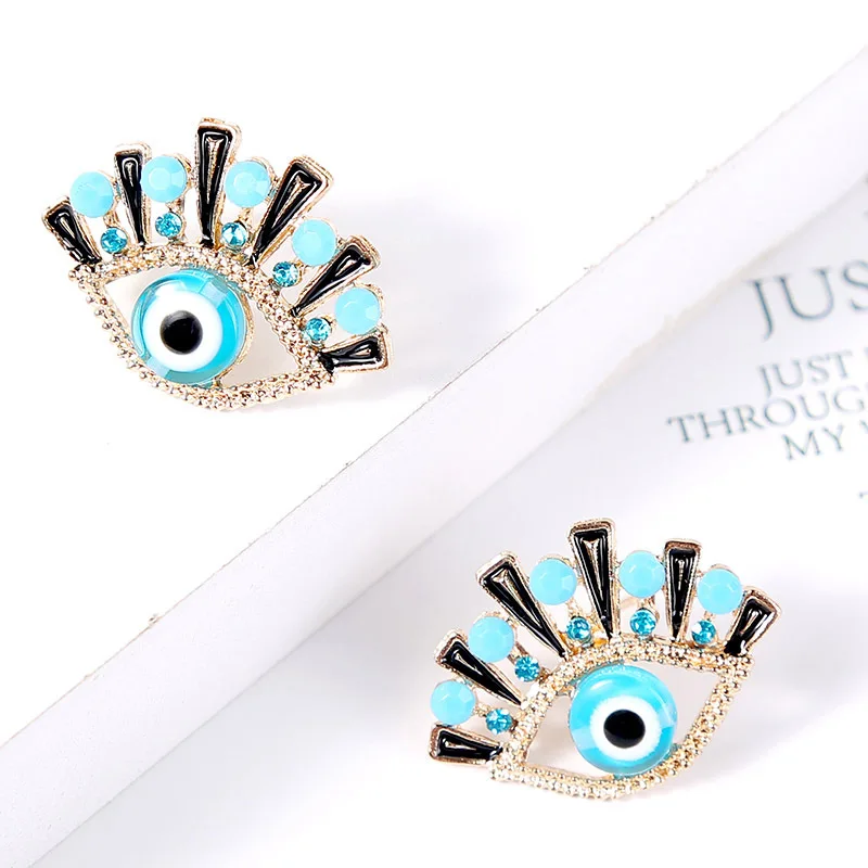 Модные серьги-гвоздики YAOLOGE от сглаза для женщин подарки девочек уникальные