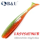 B  U Easy Shiner мягкие приманки для рыбалки Bait 100 мм, большие приманки для форели, приманки, воблеры, Iscas, искусственная рыба, силиконовая пластиковая плавающая приманка