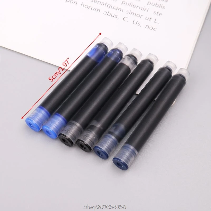

100pcs Jinhao Universal Black Blue Fountain Pen Ink Sac Cartridges 2.6mm Refills School Office Stationery N06 20 Dropship