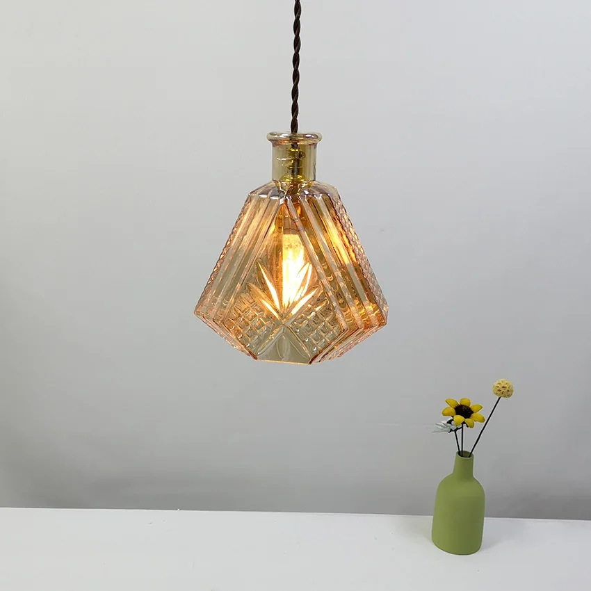 Современный подвесной светильник из стекла американский кантри стиль винная