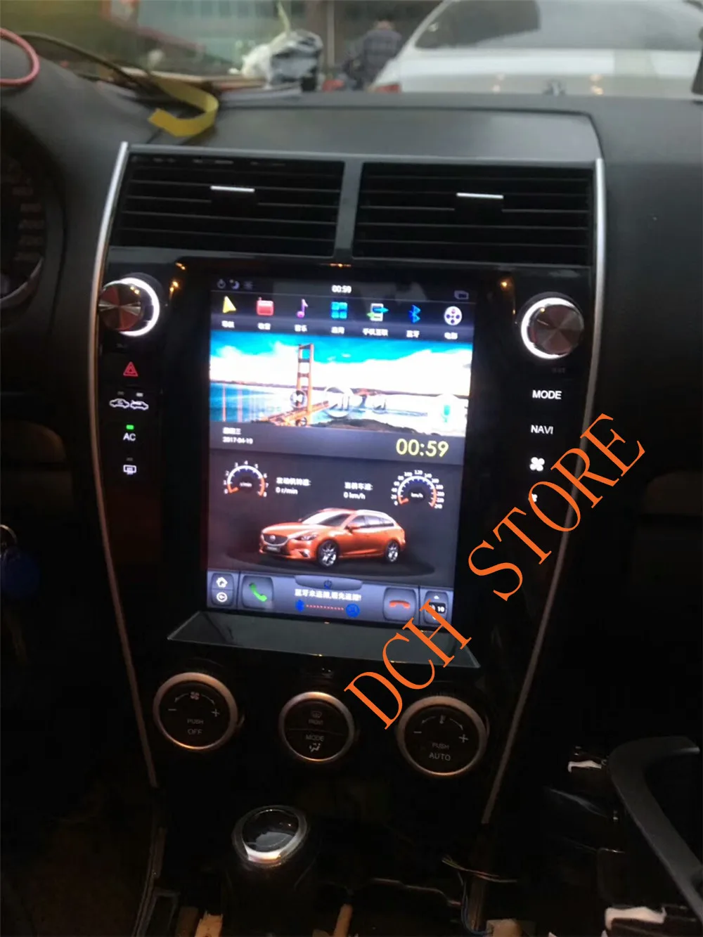 10 4 ''Tesla стиль Android 9 0 PX6 CARPLAY IPS автомобильный DVD GPS навигация радио плеер для mazda 6
