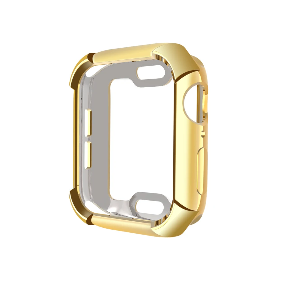 Мягкий чехол из ТПУ с покрытием для Apple Watch 40 мм 44 серия 4 силиконовый бампер iWatch 5