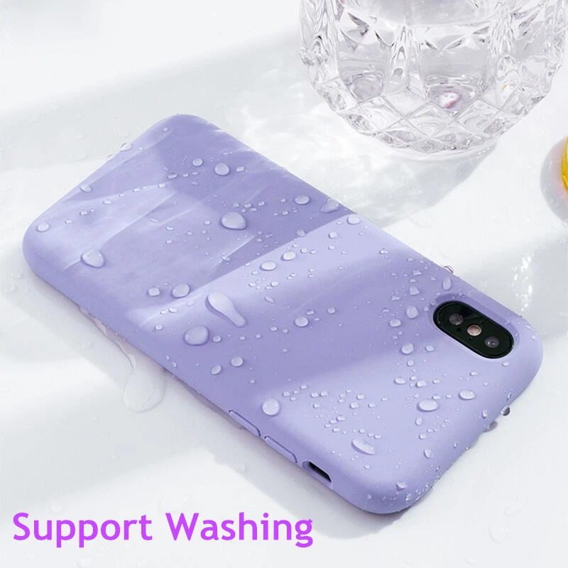 Жидкий силиконовый чехол для iPhone X XS Max R XMAX 6 S 6s 7 8 Plus оригинальные противоударные