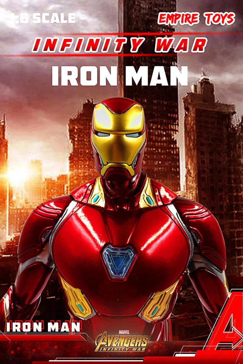 

Marvel The Avengers Action Figure Changeable Head MK50 Iron Man Model Toys