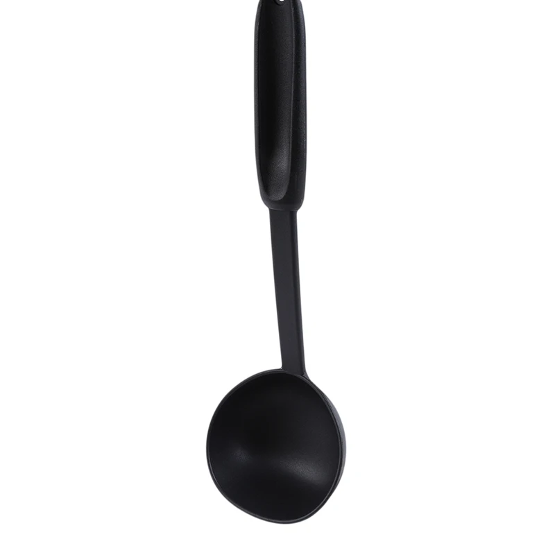 

Cookware Nylon Ladle Spoon Kitchen Soup Spoon Black Color Kitchen Cooking Ladle For Serving Soup Utensil Tools