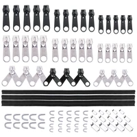 87pcs zipper repair kit zipper replacement pull slider accessories fix for clothing bags outdoor luggage backpacks wholesale