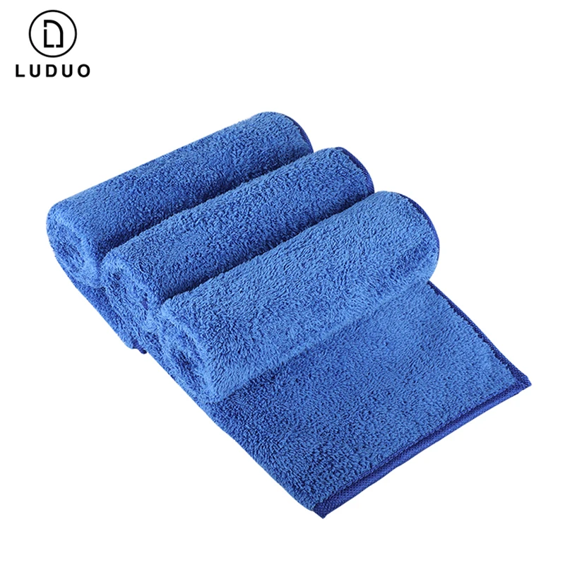 LUDUO 40*50 см, ткань для мытья автомобиля, полотенца из микрофибры, полироль для чистки автомобиля, сушка, Детализация, мягкая Абсорбирующая губчатая ткань, 1 шт