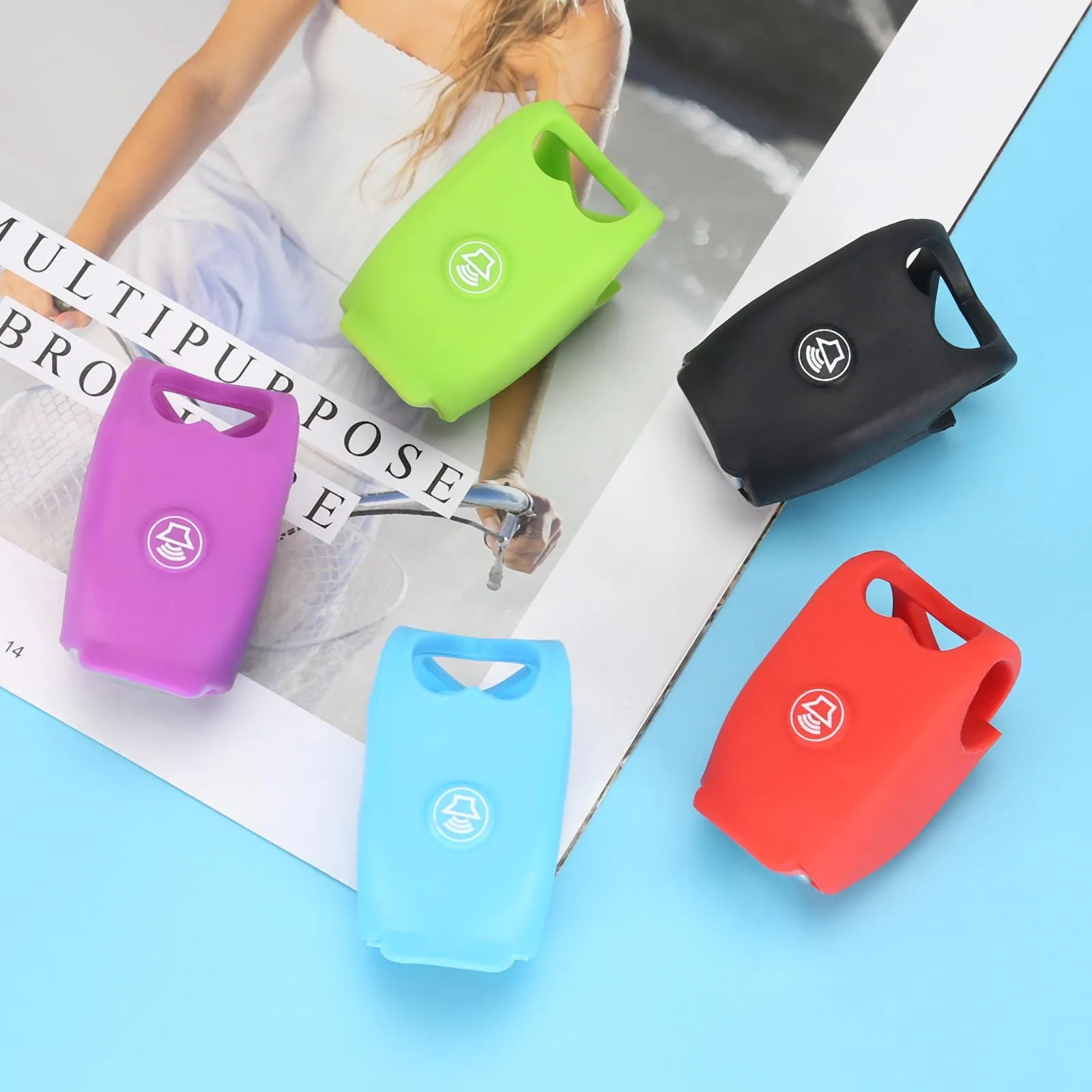 

120 Db Bicycle Bell Waterproof Cycling Bike Bells Electric Horn Mini Portable Silica Gel Shell MTB Road Cycling Handlebar Bells