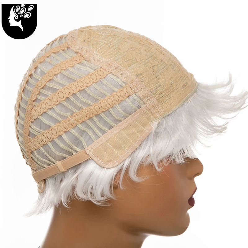 Короткие синтетические парики стрижка Пикси прямые волосы для белых женщин