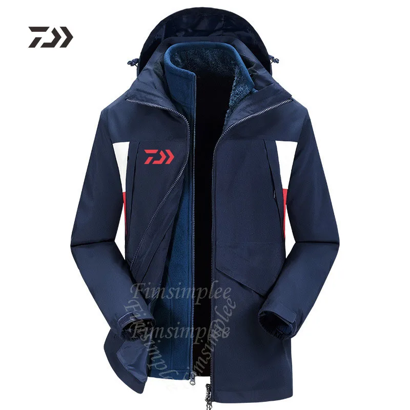 Осенне зимняя рыболовная куртка Daiwa Водонепроницаемая дышащая Мужская Лоскутная