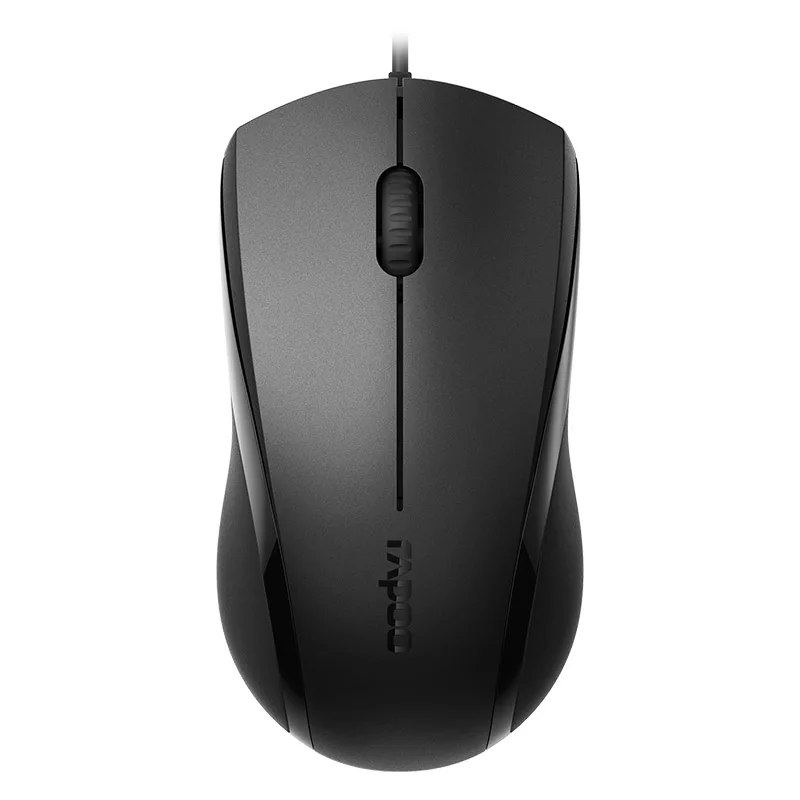 Проводная Бесшумная USB-мышь Rapoo N1600 с 3 кнопками, 1000DPI, оптическая мышь, бесшумная эргономичная мышь для настольных компьютеров и ноутбуков - изображение