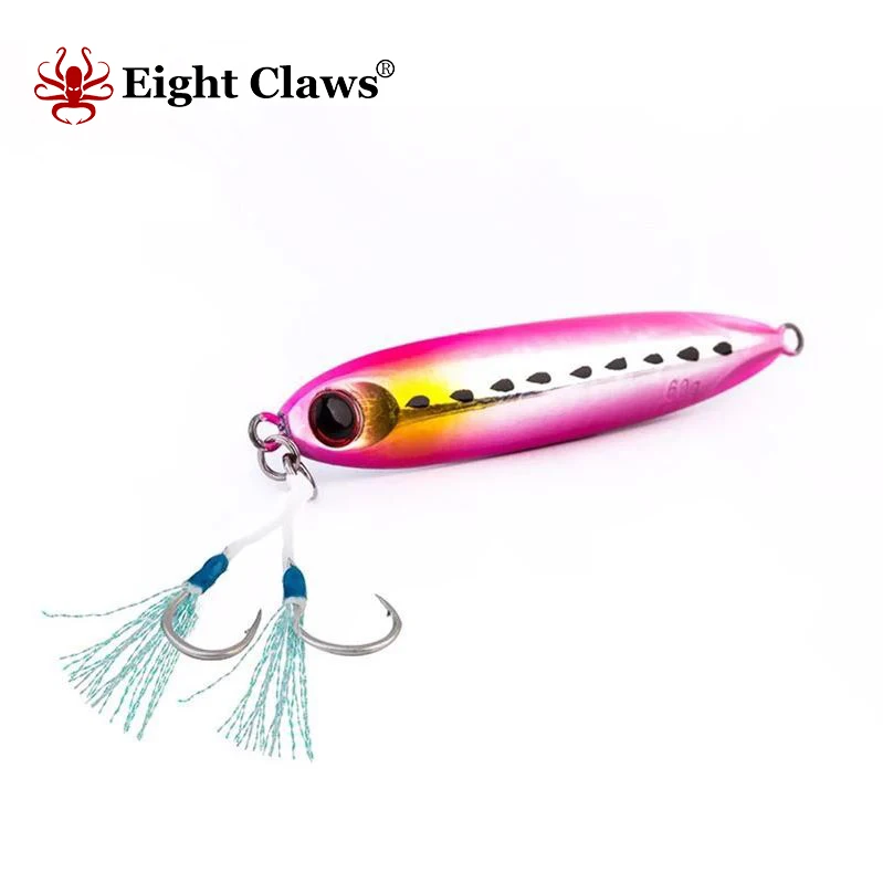 

EIGHT CLAWS Metal Jig Fishing Lure 40g BZY45 Slow Jigging Glow Fishing Bait Metal Lead Jig Wobbler Vertical Jigging Swimbait