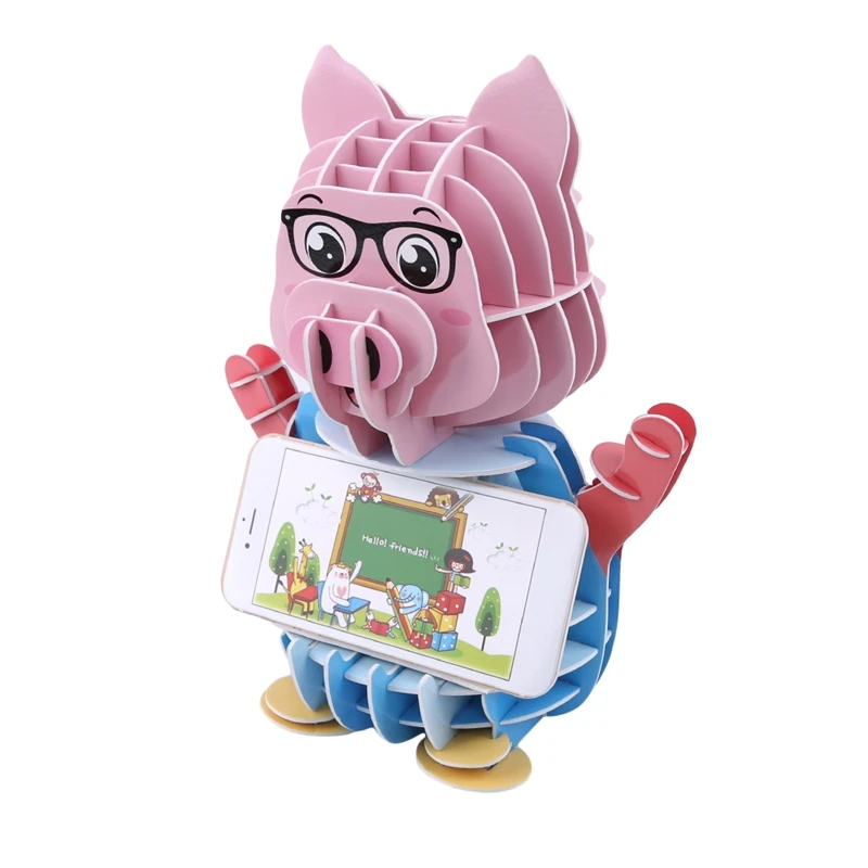 

3D Puzzle Creative Puzzle Pig Ornaments Small Gold Pig Early Education three-dimensional Puzzle DIY New Year Gift Customization