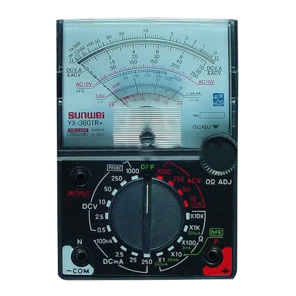 YX 360TRn аналоговый мультиметр пластиковый измерительный прибор Shell AC DC Volt ток Ома