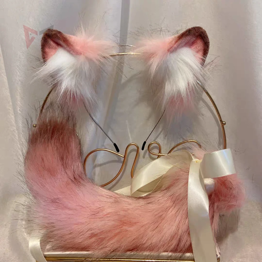 MMGG Новый с украшением в виде кошачьих ушек хвост зверь и сердечком повязка на