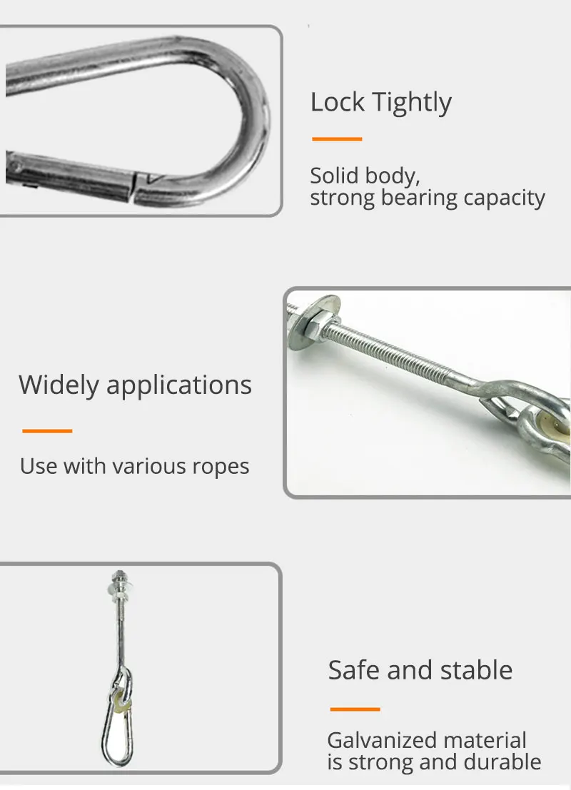 Детские качели крюк развлечений парковые висящим комплектом вешалка воздушная