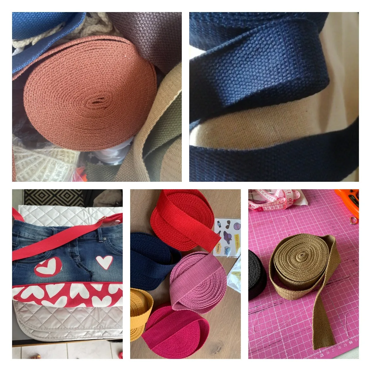 5 Meter 25mm 32mm 38mm   Black Red Yellow Gray Blue  Webbing Case Bag  DIY Shoulder Strap Accessories