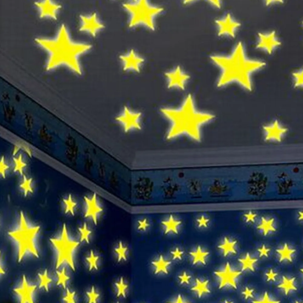 

Pack of 100 children's bedroom fluorescent luminous stars luminous wall stickers stars luminous luminous luminous stickers