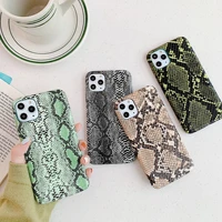 snake skin pu leather cases for iphone 12 13pro 11pro max 7 8 plus x xs xr phone case crocodile texture back cover coque