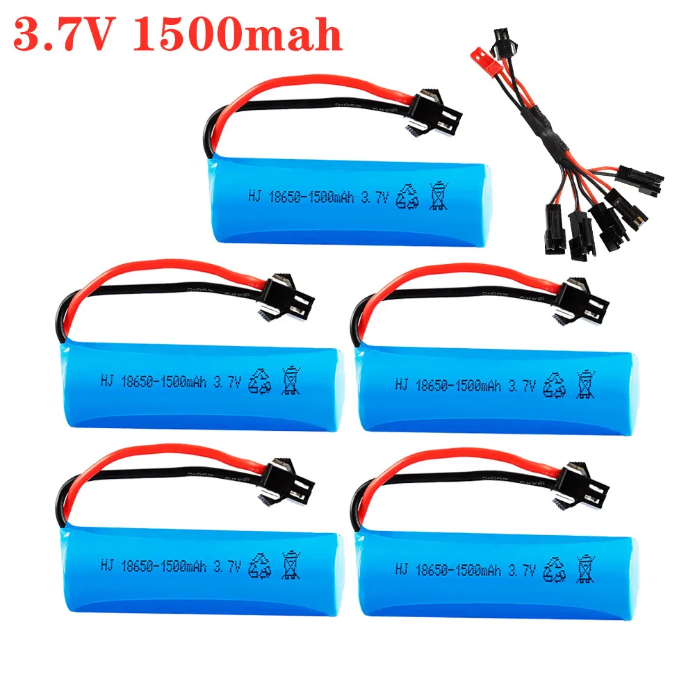 Литий-ионный аккумулятор 3,7 в 1500 мАч 18650 + зарядное устройство USB для радиоуправляемой машины Q70 Q85 вертолет самолеты автомобиль Лодка пистолет игрушки батареи SM разъем