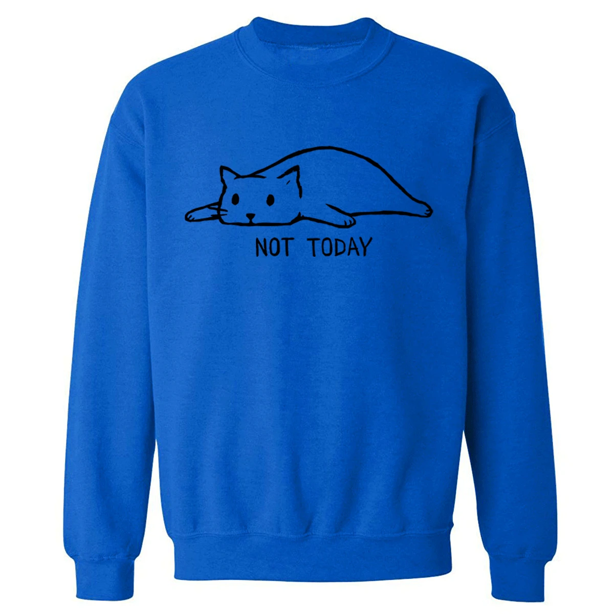 blue 1 Осенняя мода не сегодня мужские толстовки ленивый кот мужские свитшоты спортивная одежда пуловер мужской хип-хоп толстовка забавная Толстовка - Цвет: blue 1