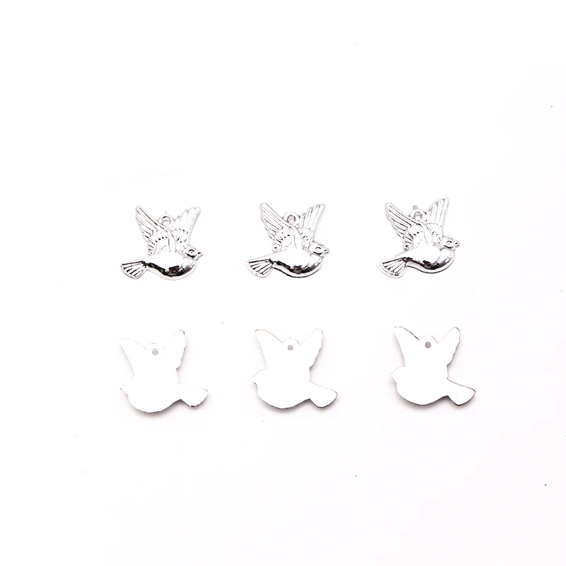 Style3-silver 24 шт. цвет серебристый, золотой крест двойной сердце двойной круг голубь Рыбы Сувениры специально для свадьбы, помолвки украшения своими руками - Цвет: Style3-silver