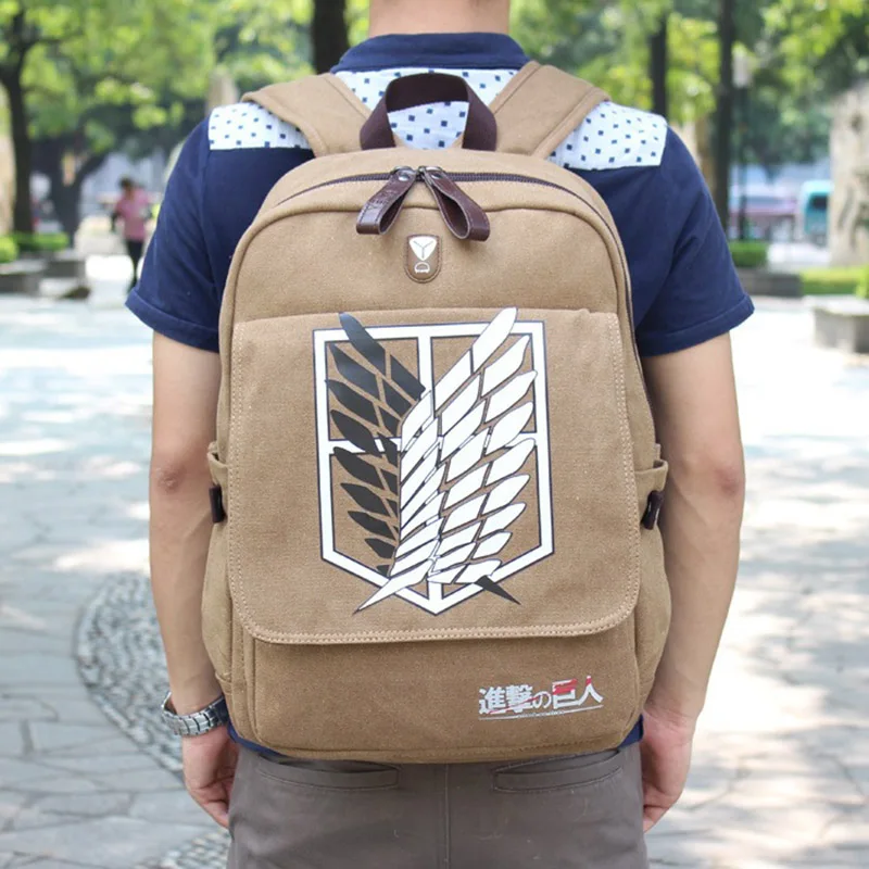 Нападение на titan Shingeki нет Kyojin Аниме Косплей Рюкзак Школьный Сумка Модный