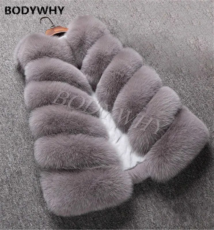 Женский Элегантный жилет из искусственного меха Модный меховой без рукавов