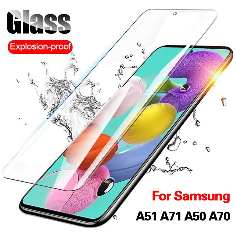 Закаленное стекло для Samsung Galaxy A51 A50 A70 A71 Защитное экрана A 50 51 70 71 a515f a715f защитная