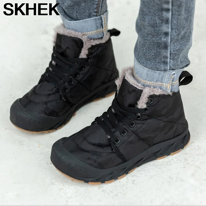 Зимние ботинки SKHEK для мальчиков детские зимние детская обувь кроссовки теплая