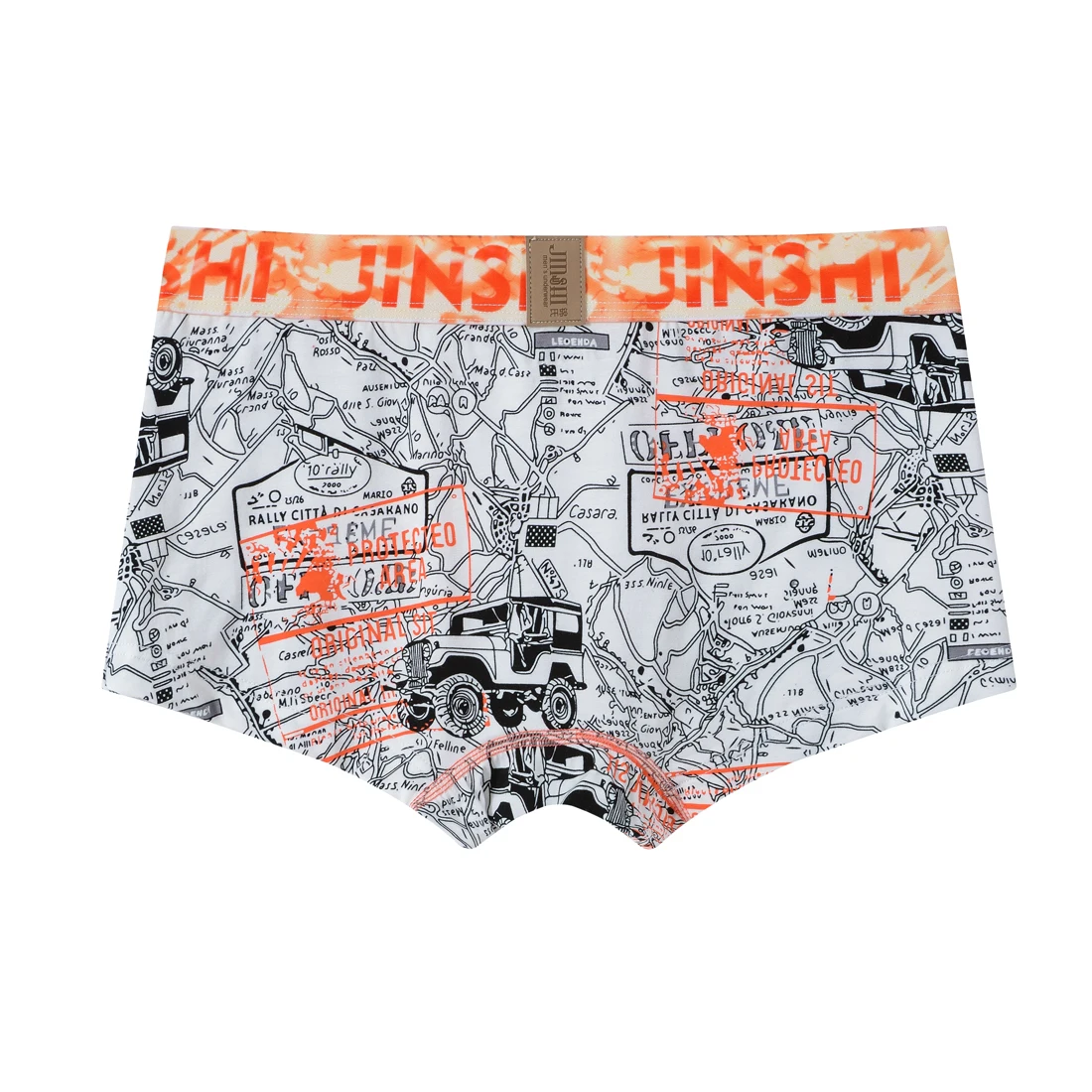 Men Underwear Print Boxer Bamboo Breathable Leggings Mens Boxer Short Perfect-Fit Comfortable Men's Panties