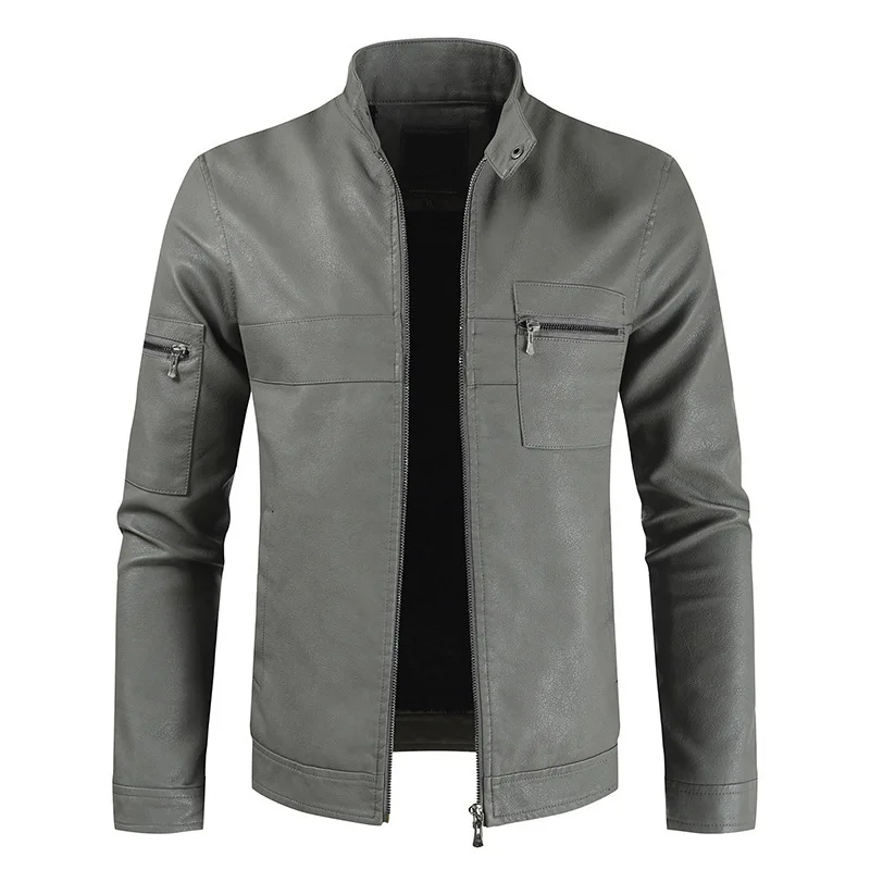 Осенняя мужская куртка с застежкой молнией размера плюс Босоножки из