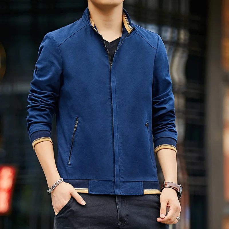 

Ropa De Hombre 2021 New Cotton Men's Jacket Loose Spring and Autumn Casual Business Wear Jacket Men's Jacket Thin Section