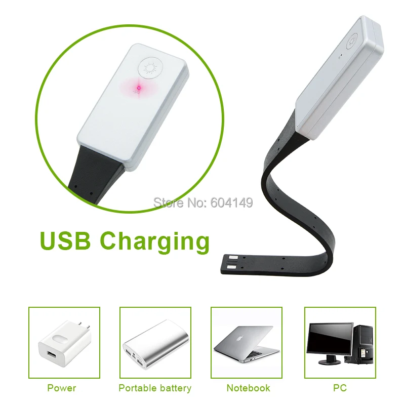 3 цвета перезаряжаемая электронная книга Светодиодная лампа для Kindle бумаги USB