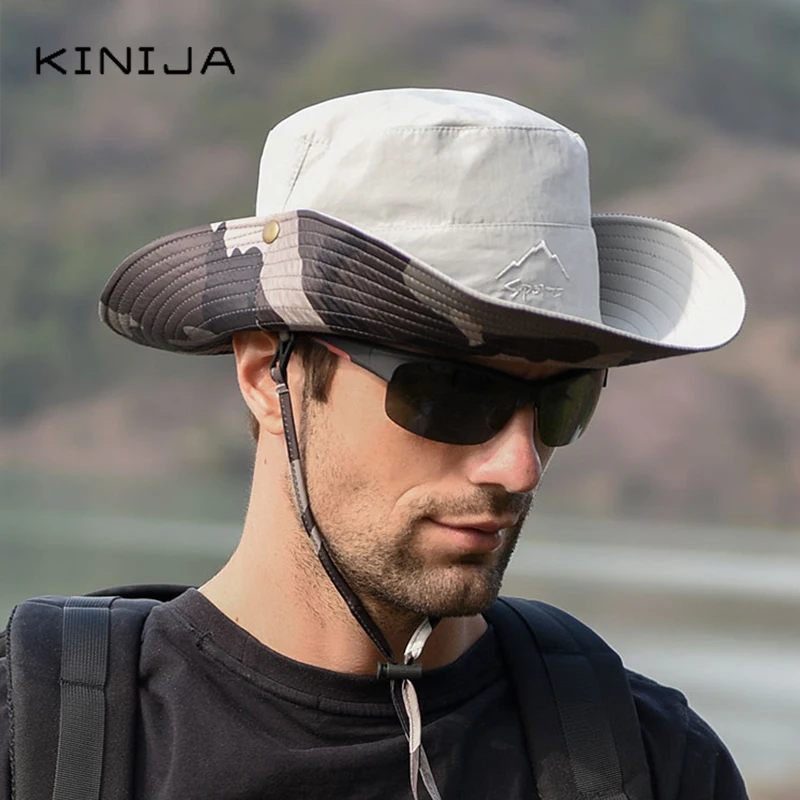 Камуфляжная Водонепроницаемая быстросохнущая складная шляпа от солнца для