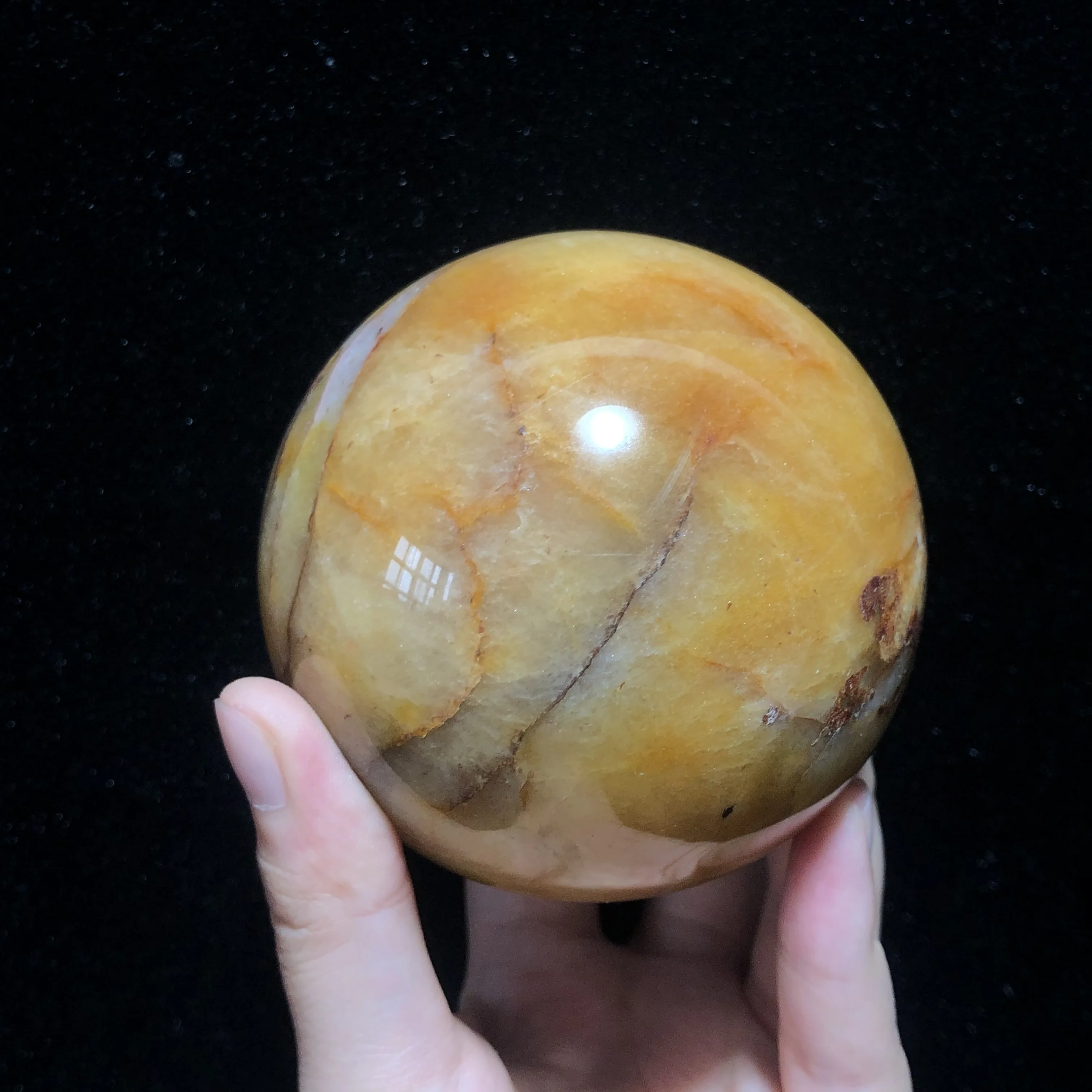 

Cherry Stone Quartz Stone Hand-Polished Feng Shui Sphere Healing Reiki Home Decoration Stone Handicraft Decoration Sphere