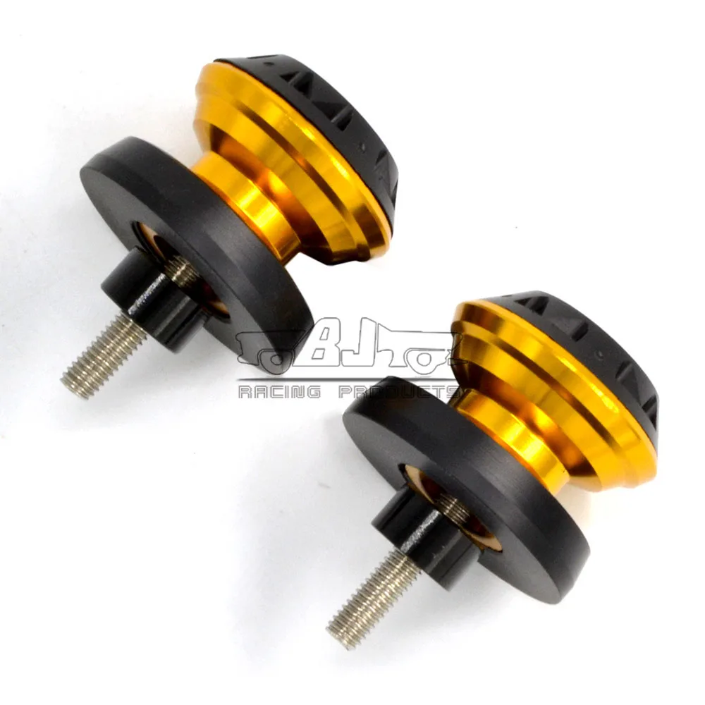 M10 Gold Bobbins 6 мм M6 M8 10 мм маятник мотоцикл слайдерные катушки поворотный рычаг стенд бобины винты болты для Yamaha R3 R25 FZ8 YZFR1 R6 MT09 - Цвет: M10 Gold Bobbins