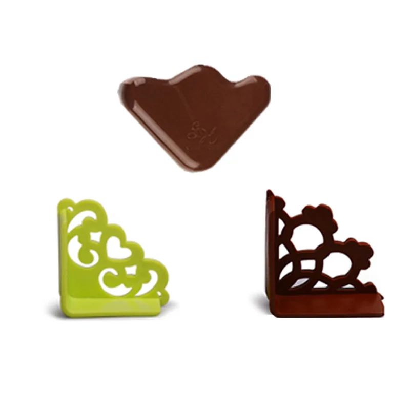 Protector de esquinas de seguridad para beb&eacute;s y ni&ntilde;os, Protector de bordes de seguridad suave con patr&oacute;n de flores huecas, para mesa y escritorio, 4 unids/lote-2