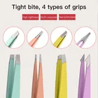 Красочный пинцет для бровей, красивые тонкие волосы, съемник из нержавеющей стали, скошенные зажимы для бровей, аксессуары, Прямая поставка